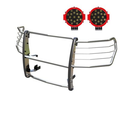 Black Horse Off Road Grille Guard Kit Modular Stainless Steel, Fits 2019-2021 Chevrolet Silverado 1500