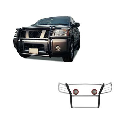 Black Horse Off Road Grille Guard Kit Modular Stainless Steel Fits 05-15 Nissan Armada, 04-15 Nissan Titan, 17NR26MSS-PLFR