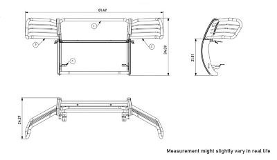 Image showing  Grille Guard Kit Modular Stainless Steel Fits 05-15 Nissan Armada 04-15 Nissan Titan.