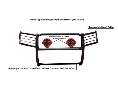 Image showing  Grille Guard Kit Modular Black Fits 19-25 Ram 1500, 17DG111MA-PLR