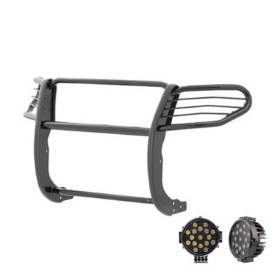 Black Horse Off Road Grille Guard Kit Modular Semi-Gloss Black Fits 2007-2014 Ford Expedition.