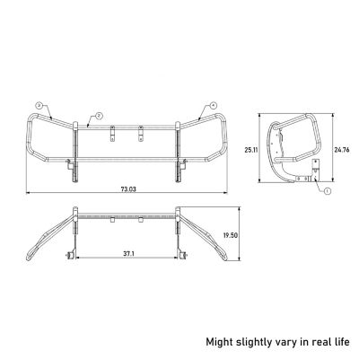 Image showing  Front Runner Stainless Steel Fits 2019-2024 Toyota RAV42021-2024 Toyota Venza