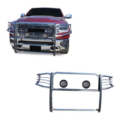 Black Horse Off Road Grille Guard Kit Modular Stainless Steel Fits 2019-2025 Ram 1500, 17DG111MSS-PLFB