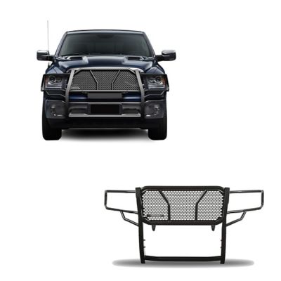 Black Horse Off Road Rugged Heavy Duty Grille Guard Modular Black Fits 2019-2024 Ram 1500 Classic 2009-2018 Dodge Ram 1500