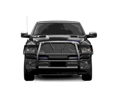 Image showing  Rugged Heavy Duty Grille Guard Modular Black Fits 2019-2024 Ram 1500 Classic 2009-2018 Dodge Ram 1500