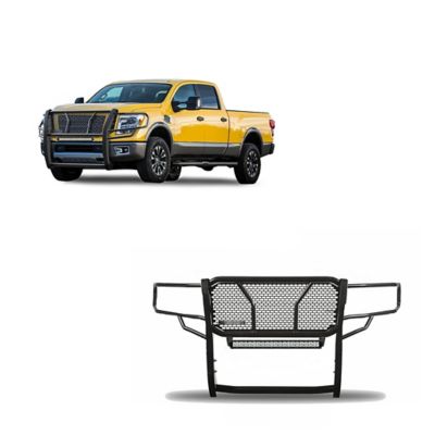 Black Horse Off Road Heavy Duty Grille Guard Kit Modular Black Fits 17-24 Nissan Titan XD, RU-NIXD16-B-KIT