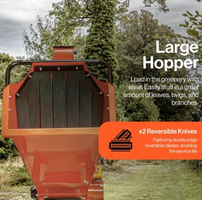 Image showing  Towable Wood Chipper Shredder - 5 in. Chipping Capacity, 15HP Electric Start, 420cc Engine