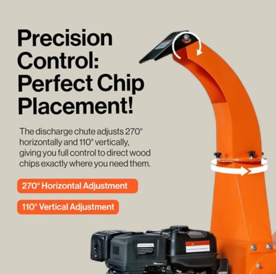 Image showing 5 th SuperHandy Towable Wood Chipper Shredder - 5 in. Chipping Capacity, 15HP Electric Start, 420cc Engine