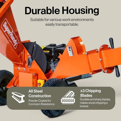 Image showing  Towable Wood Chipper Shredder 4 in. Chipping Capacity, 15HP Electric Start, 420cc Engine