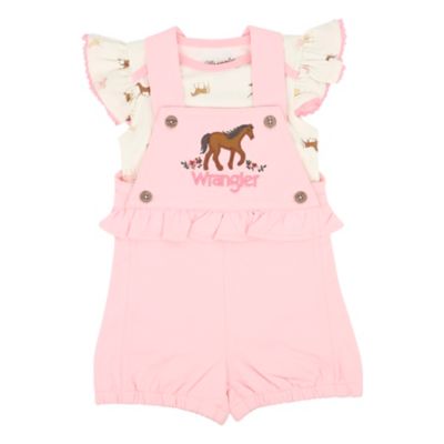 Wrangler Pink Horse Shortall Set