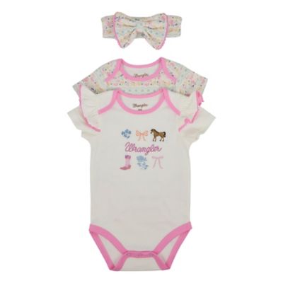 Wrangler Bow Floral Bodysuit Set