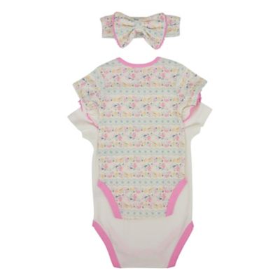 Image showing  Bow Floral Bodysuit Set