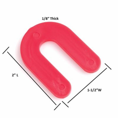 Image showing  2 in. Red Horseshoe Shims