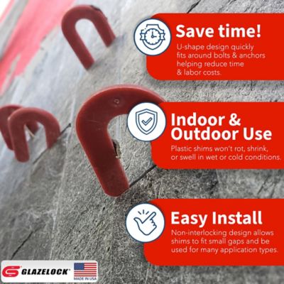 Image showing  2 in. Red Horseshoe Shims