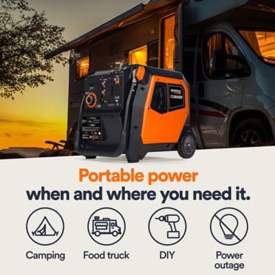 Image showing 9 th Generac 3800 Watt Dual Fuel Inverter Generator with Push Button Start and CO Sensor 49ST