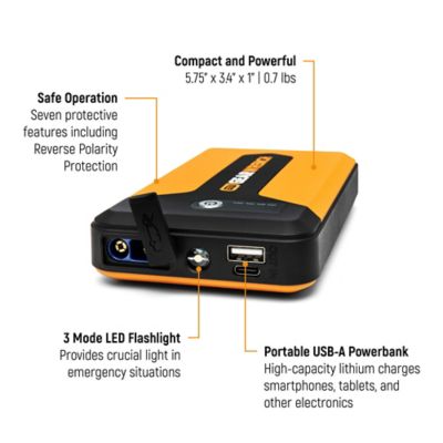 Image showing  1200A 12V Lithium Battery Jump Starter and Powerbank