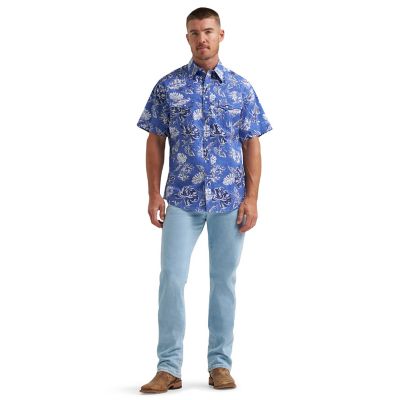 Image showing 0 th Wrangler Men's Wrancher Hawaiian Shirt