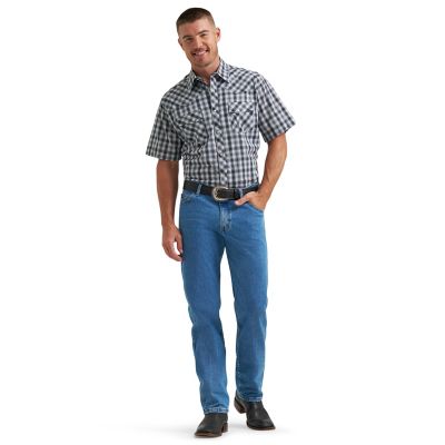 Image showing  Men's Wrancher Short-Sleeve Plaid Shirt