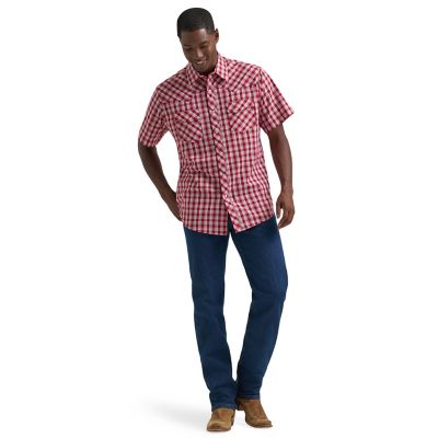 Image showing  Men's Wrancher Short-Sleeve Plaid Shirt