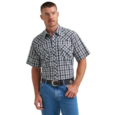 Image showing  Men's Wrancher Short-Sleeve Plaid Shirt