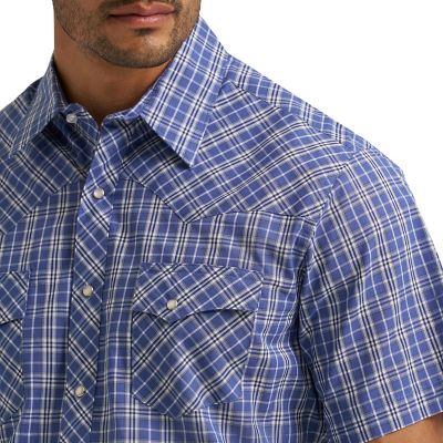 Image showing  Men's Wrancher Short-Sleeve Plaid Shirt
