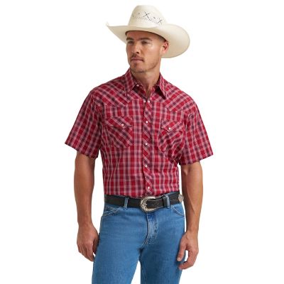 Image showing  Men's Wrancher Short-Sleeve Plaid Shirt