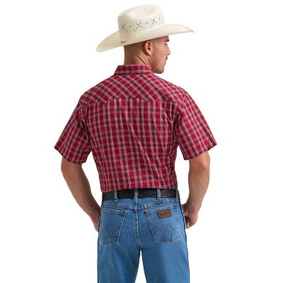 Image showing  Men's Wrancher Short-Sleeve Plaid Shirt