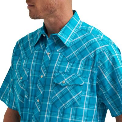 Image showing  Men's Wrancher Short-Sleeve Plaid Shirt