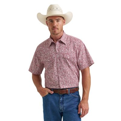 Image showing 1 th Wrangler Men's Wrancher Print Shirt