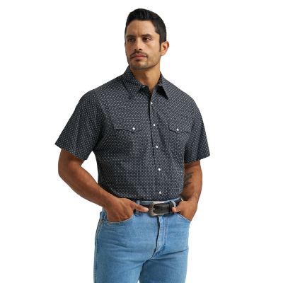 Image showing 1 th Wrangler Men's Wrancher Print Shirt