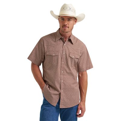 Image showing 1 th Wrangler Men's Wrancher Print Shirt