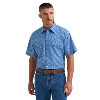 Image showing 1 th Wrangler Men's Wrancher Print Shirt