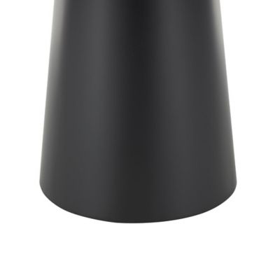 Image showing  Metal Handmade Pedestal Side End Accent Table with Brown Wood Tabletop