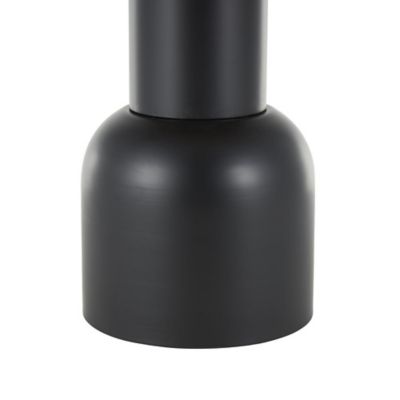 Image showing 5 th Harper & Willow Metal Handmade Pedestal Side End Accent Table with Brown Rattan Tabletop