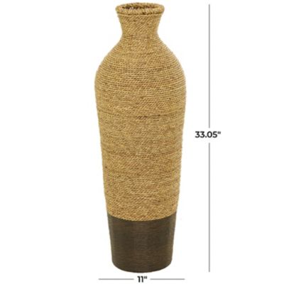 Image showing  Seagrass Handmade Woven Floor Decorative Vase