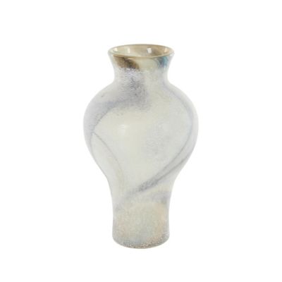 Image showing  Glass Distressed Decorative Vase with Blue and Tan Texturing