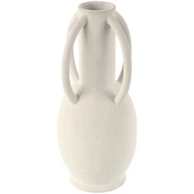 Image showing 2 th Harper & Willow Ceramic Textured Decorative Vase with 4 Handles