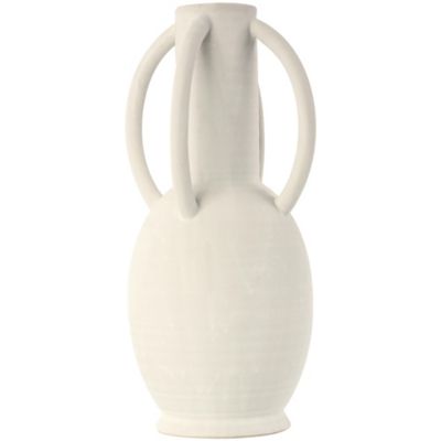 Image showing 4 th Harper & Willow Ceramic Textured Decorative Vase with 4 Handles
