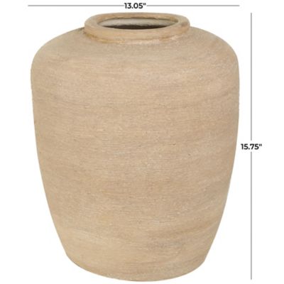 Image showing  Ceramic Wide Textured Decorative Vase