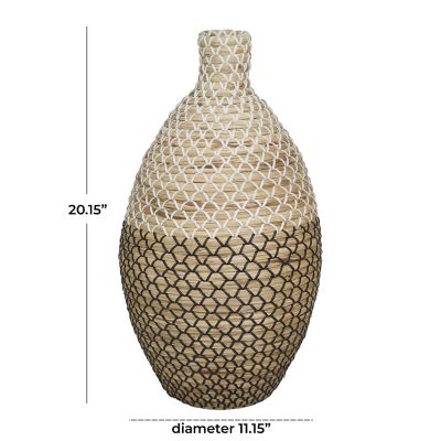 Image showing  Indoor Tall Handmade Seagrass Woven Floor Indoor Decorative Vase