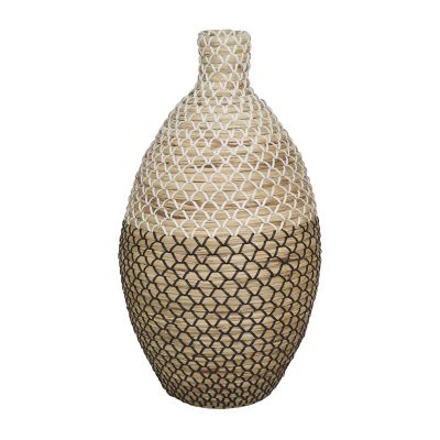 Image showing  Indoor Tall Handmade Seagrass Woven Floor Indoor Decorative Vase