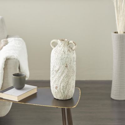 Harper & Willow Magnesium Oxide Antique Textured Amphora Decorative Vase with 2 Small Handles