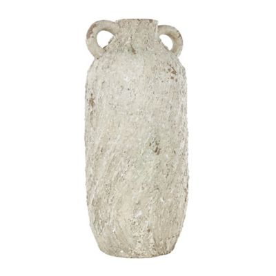 Image showing  Magnesium Oxide Antique Textured Amphora Decorative Vase with 2 Small Handles