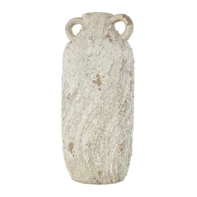 Image showing  Magnesium Oxide Antique Textured Amphora Decorative Vase with 2 Small Handles