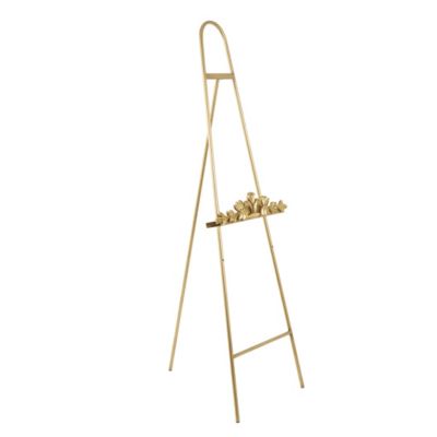 Image showing  Metal Arched Foldable 2 Tier Leaf Display Easel with Vine Emblem