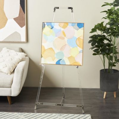 Harper & Willow Acrylic Plastic Adjustable 7 Tier Display Easel with Silver Accents and Chain Support