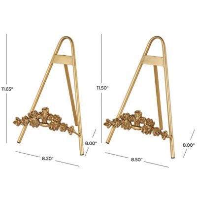 Image showing  Metal Arched Foldable Leaf Display Easel with Vine Emblem