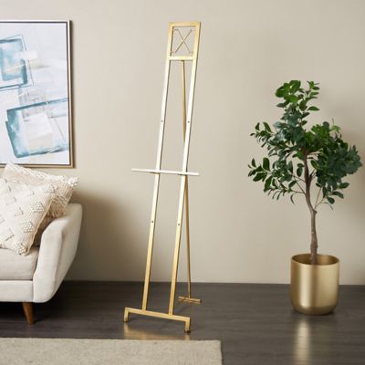 Harper & Willow Metal Large Adjustable 3 Tier Geometric Display Easel with Chain Support