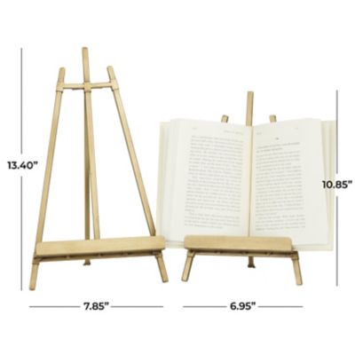 Image showing  Gold Metal Display Easel with Foldable Stand