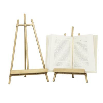 Image showing  Gold Metal Display Easel with Foldable Stand
